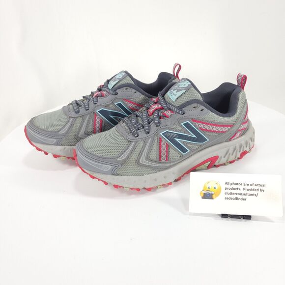 New Balance 410 V5 Athletic Lace Up Running Shoe Womens Size 6 WT410CS5 Gray - Picture 1 of 9